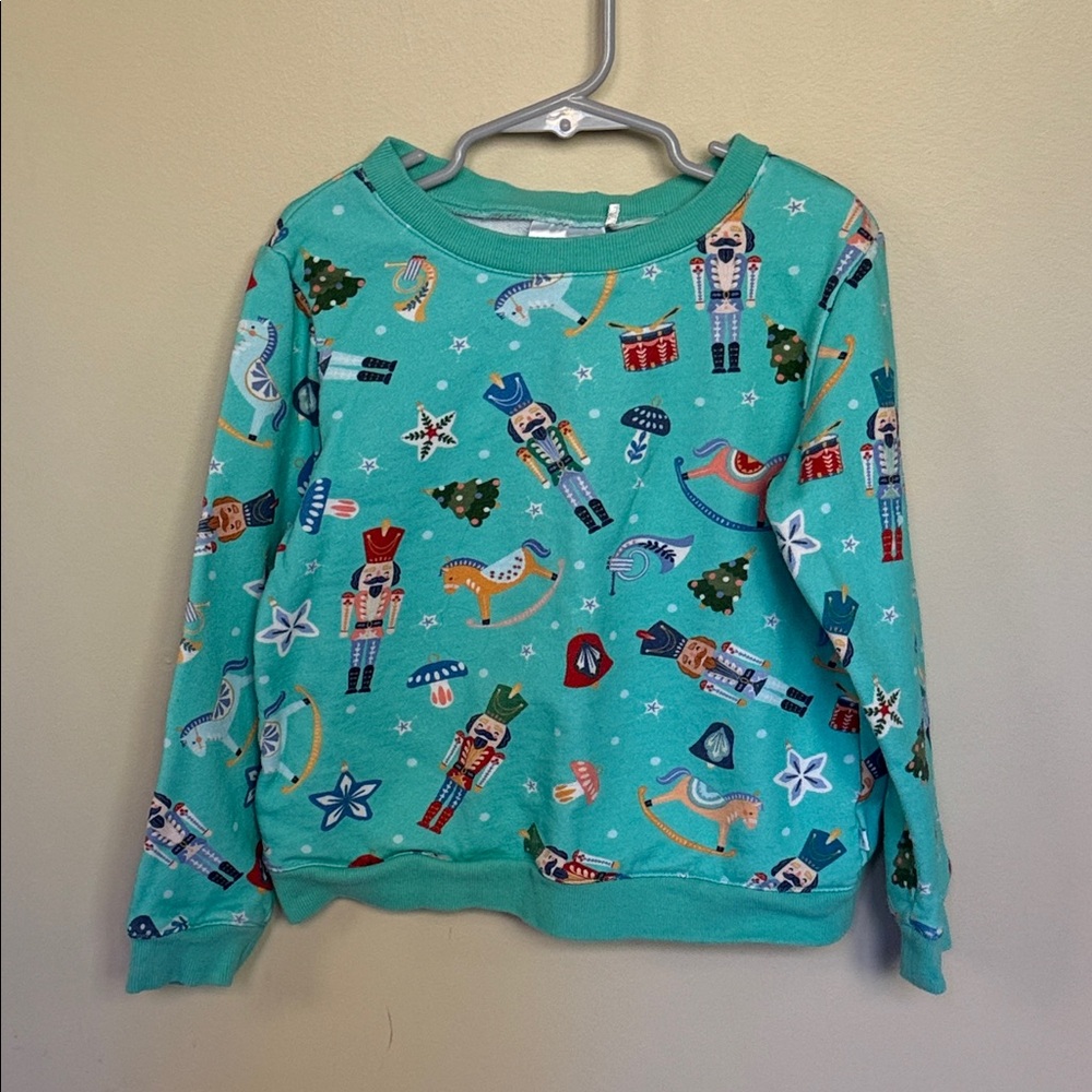 Posh Peanut 6T Festive Nutcracker Print Sweatshirt